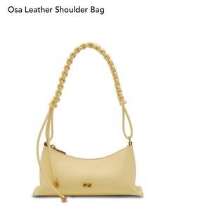 cult gaia Braided-Strap Crossbody Bag in Pale Yellow